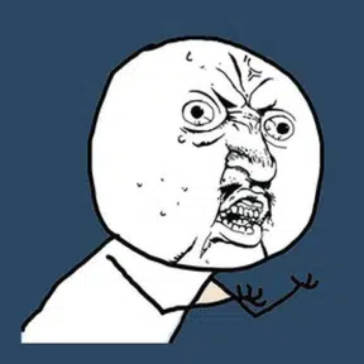 Y U NO Guy rage comic face, the $GUY mascot